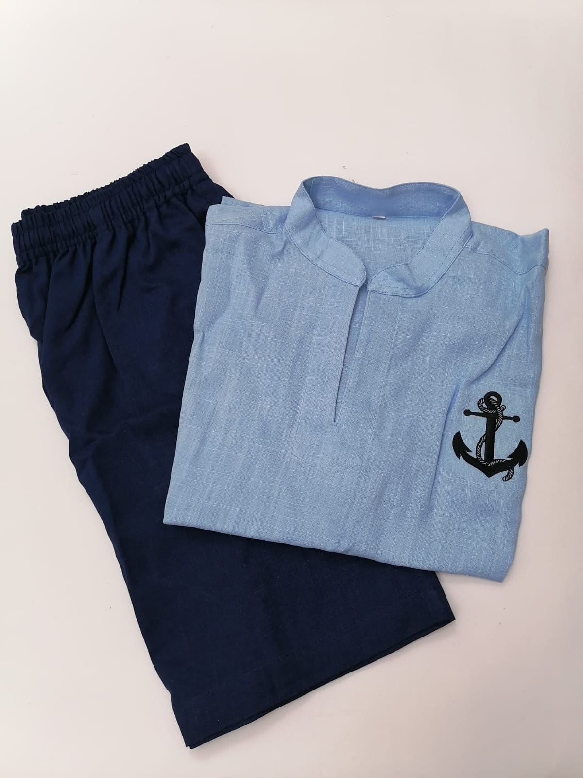 ( Linen ) tshirt short sleeve & short