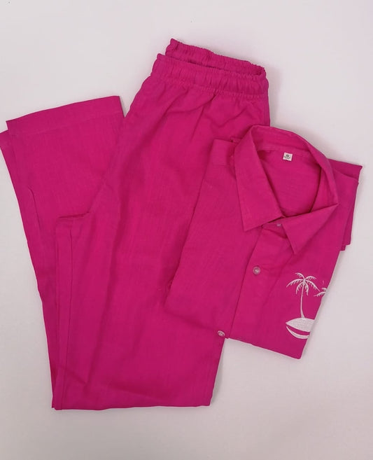 Linen Tshirt long sleeve and Pants