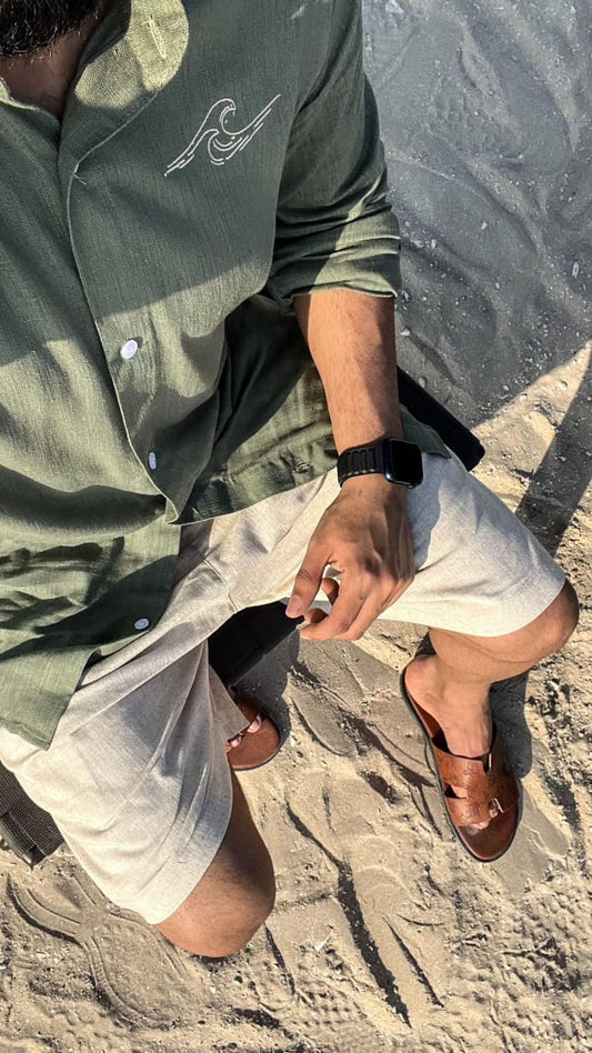 Linen Tshirt long sleeve and Short
