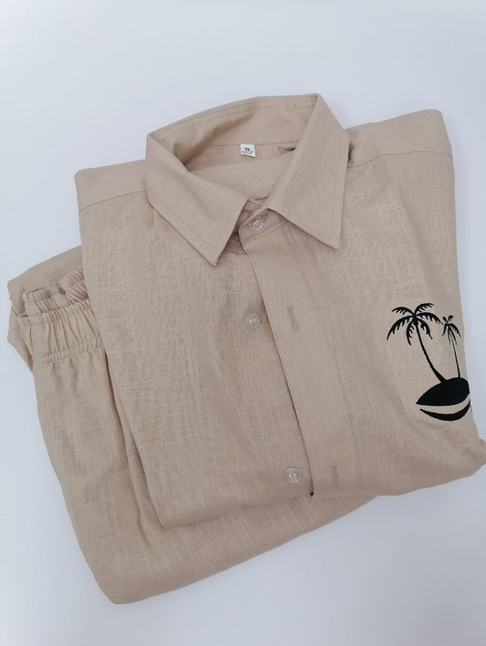 Linen Tshirt long sleeve and Pants